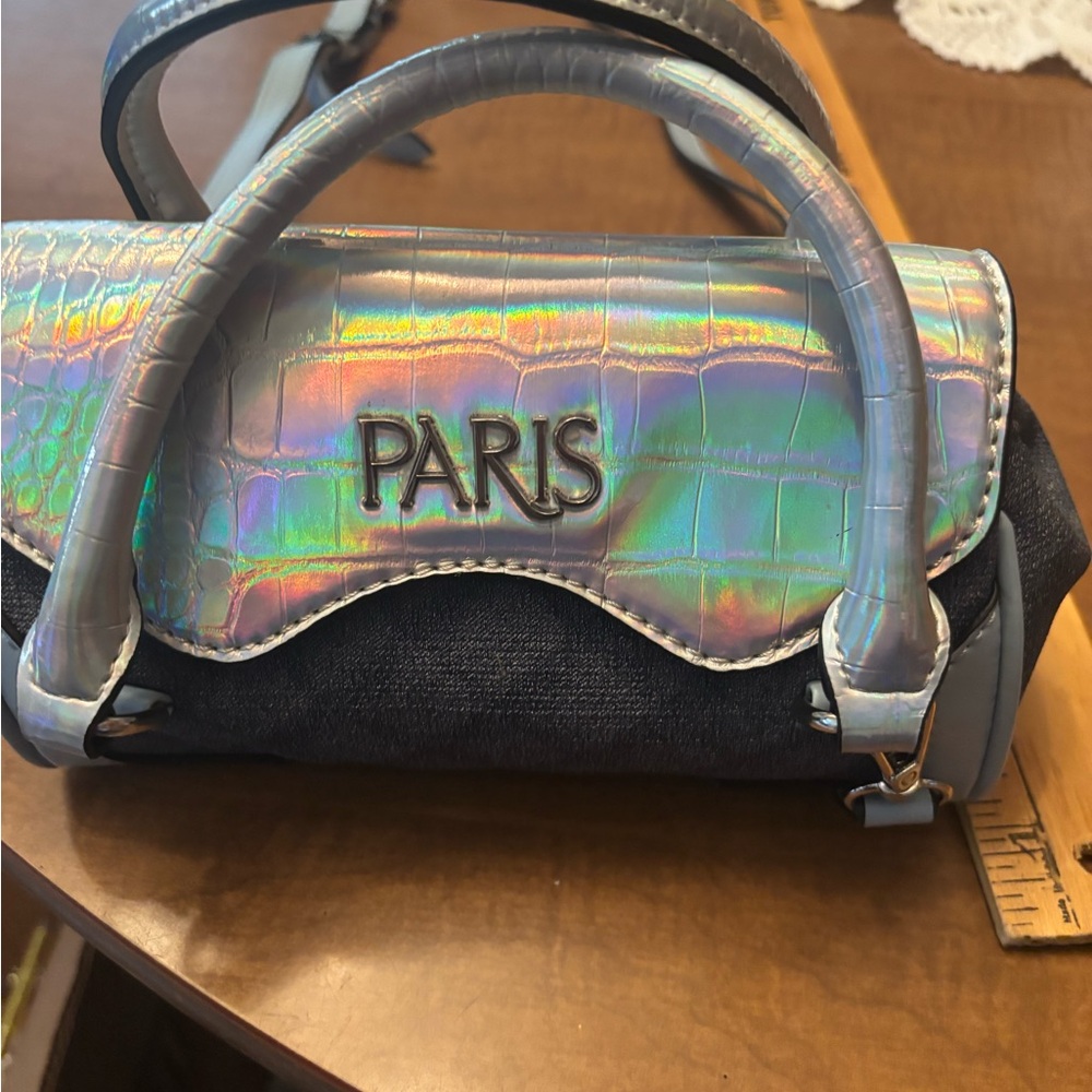Paris Hilton Iridescent and Navy Crossbody Bag